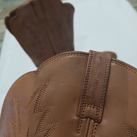 10/11B Ariat Womens Western Boots Cowboy Leather Brown Style 15718 - Picture 12 of 14